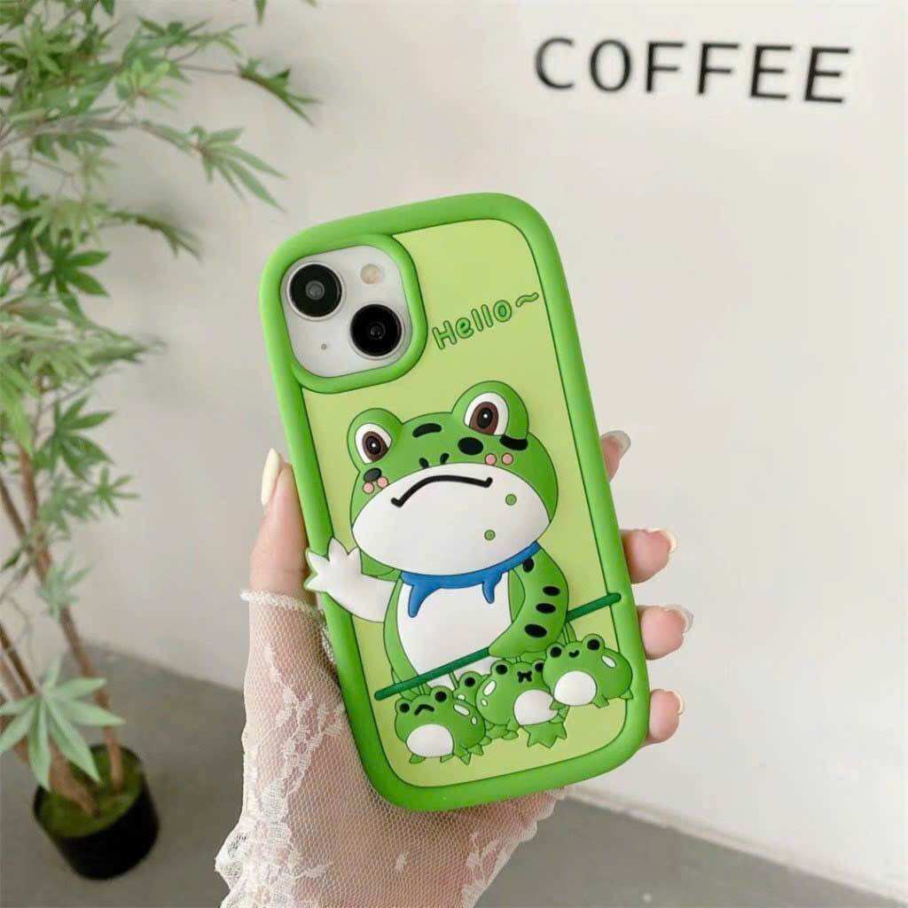 Ốp Thú Ếch Xanh iPhone 6 Plus 7 Plus 8 Plus Xs Max 11 Pro Max 12 Pro Max 13 Pro Max 14 Pro Max Siêu Kute