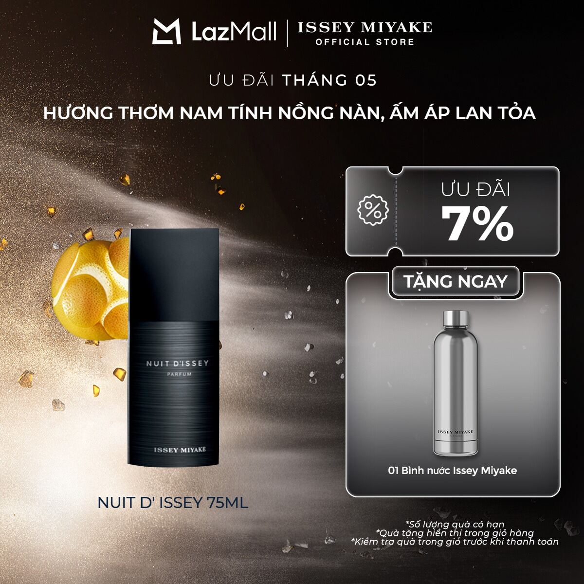Nước Hoa nam Issey Miyake Nuit D' Issey Parfum 75ml