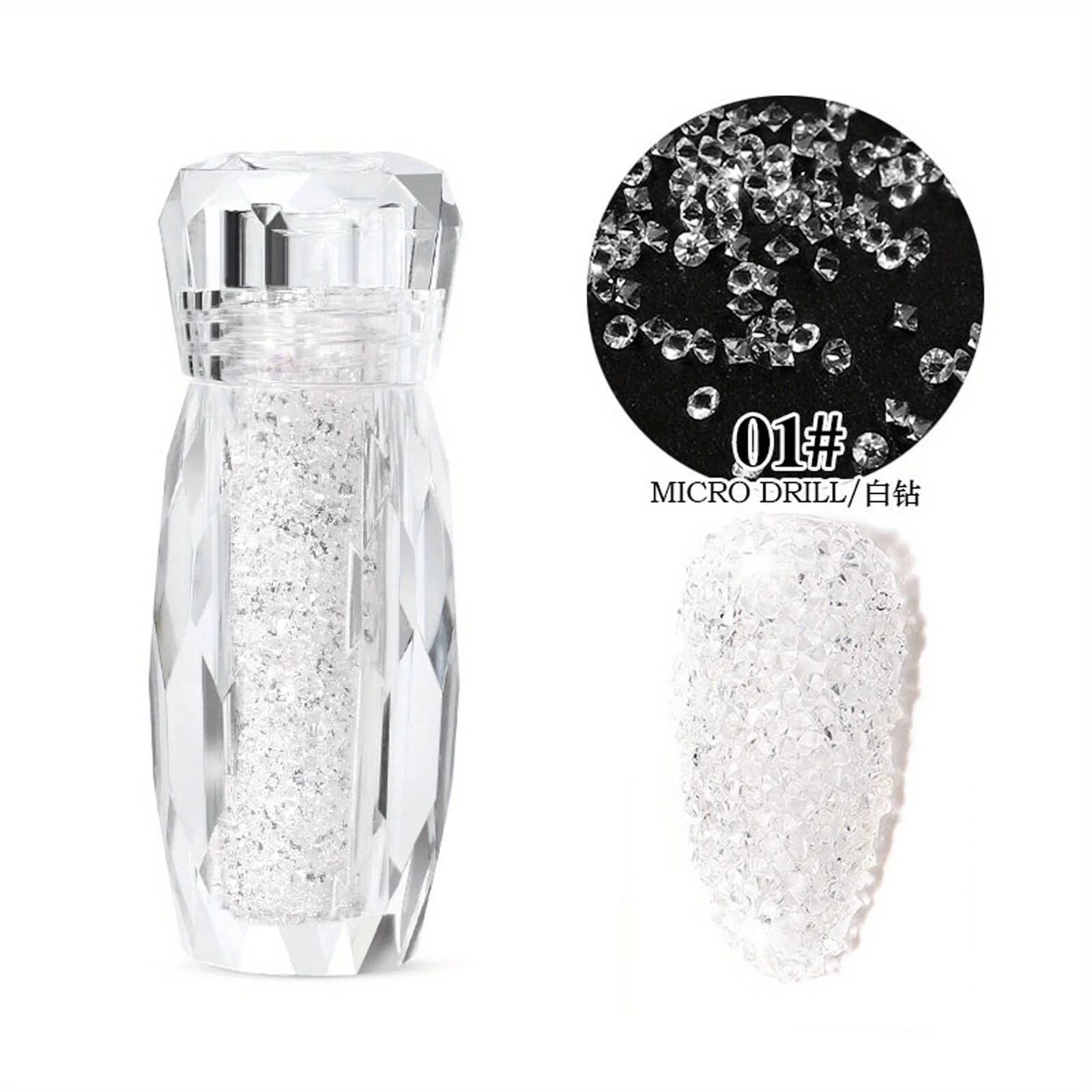 Cổ tích micro pha lê hạt 3d móng tay nghệ thuật thuật phụ kiện tự làm pixie thiết kế làm móng tay trang trí combo kim cương & đồ trang trí