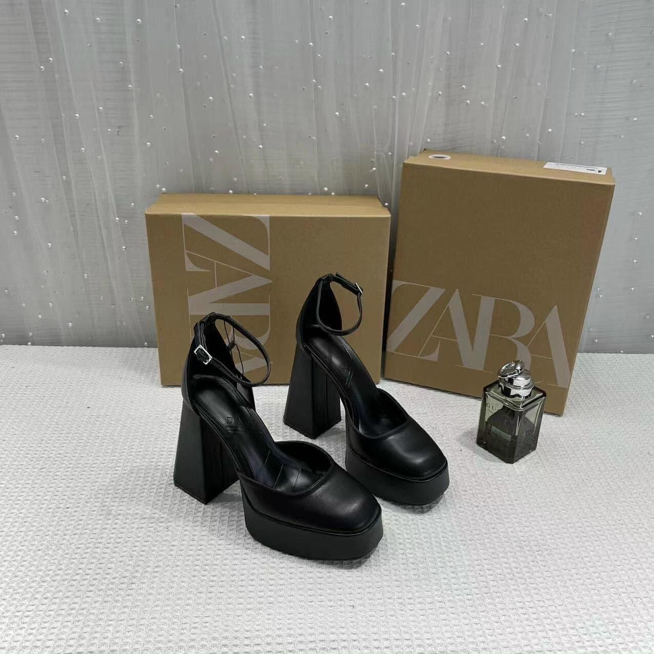 [Hàng sẵn] Giày cao gót Zara cao 12cm full box ( màu trắng)