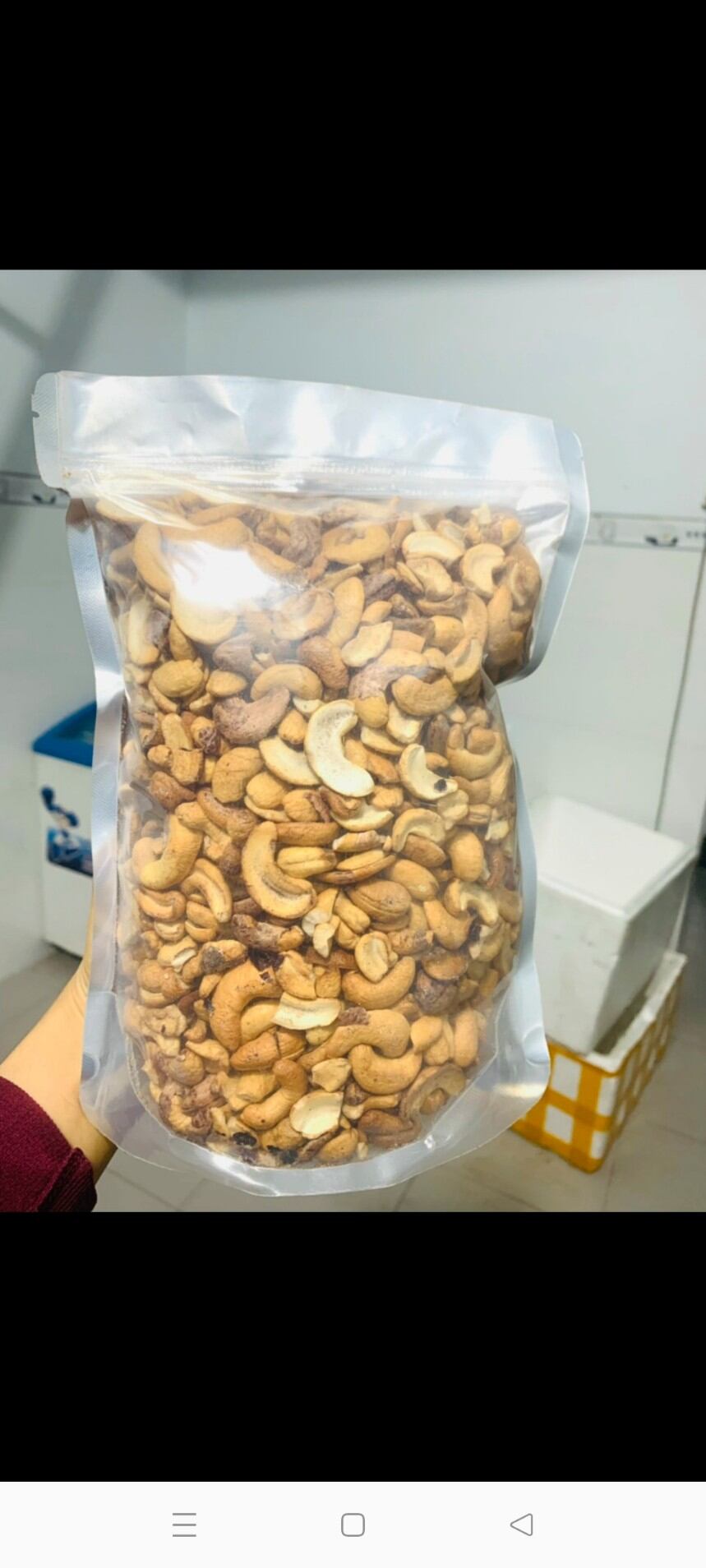 Hủ 500g  hạt điều vỡ đôi Bình Phước 100% ngon