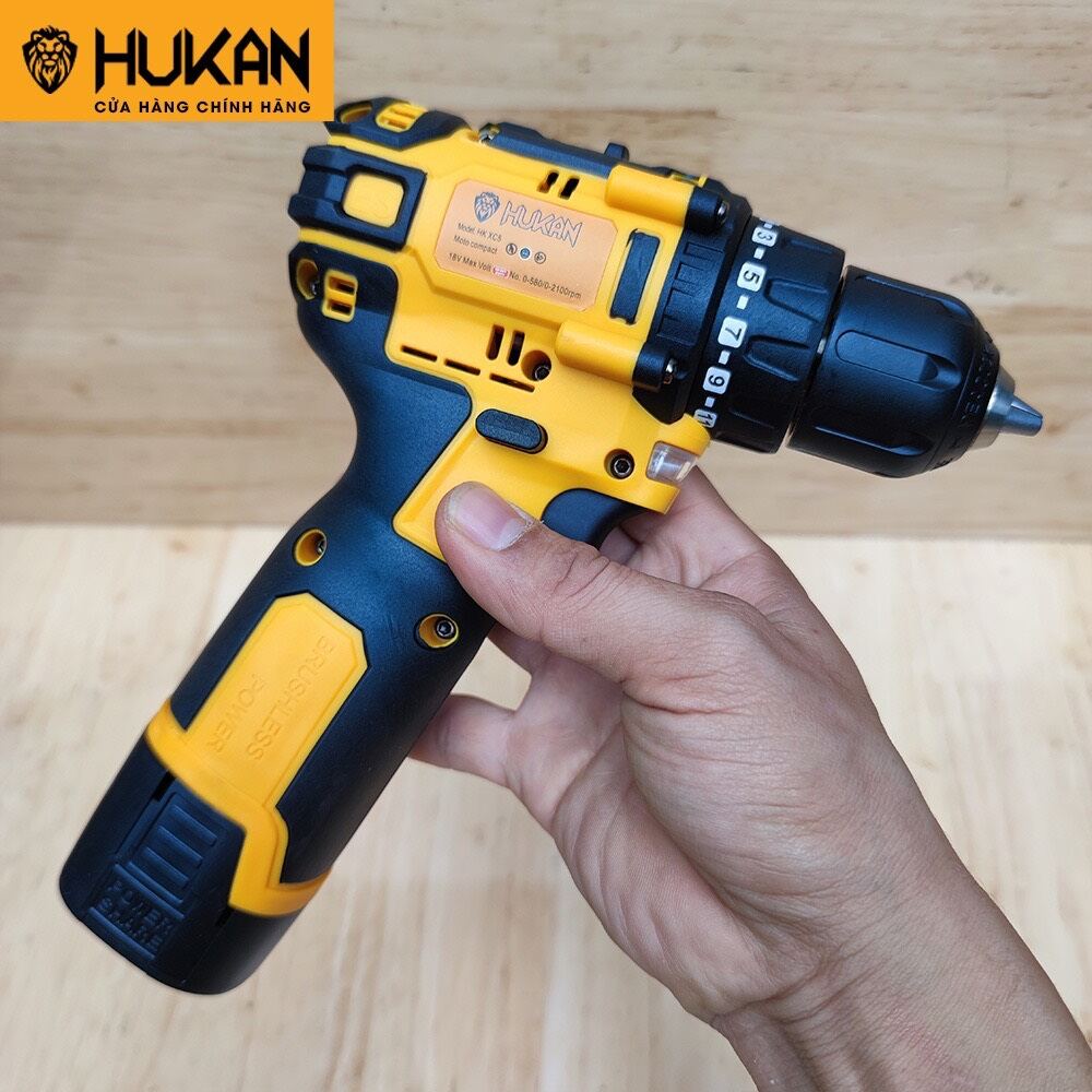 Máy khoan pin Hukan - Không chổi than 18V