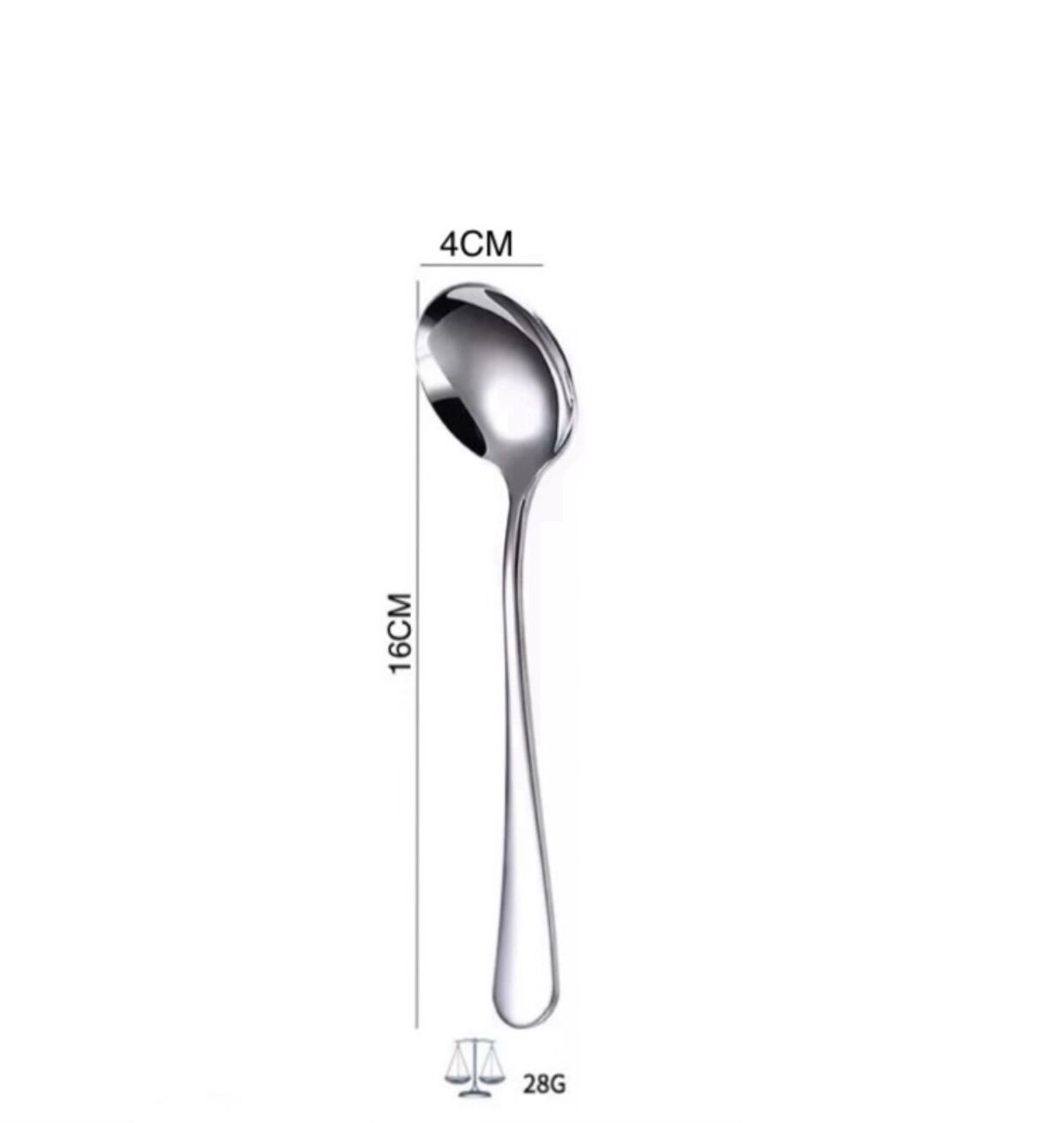 Muỗng, Thìa Inox Đầu Tròn -M21