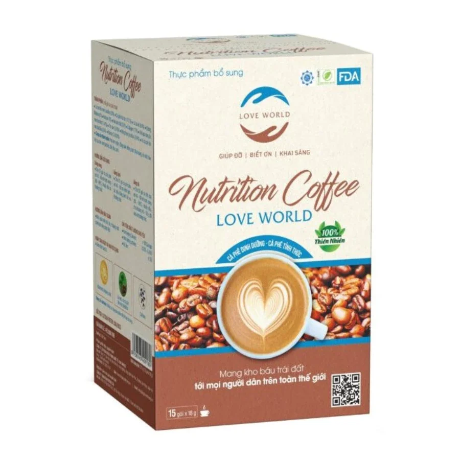 cà phê LOVE WORLD mẫu mới . hỗ trợ kiểm soát cân nặng