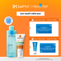 Bộ đôi làm sạch, chống nắng bảo vệ da khỏi tia UVB - UVA dài và kiểm soát bóng nhờn La Roche-Posay