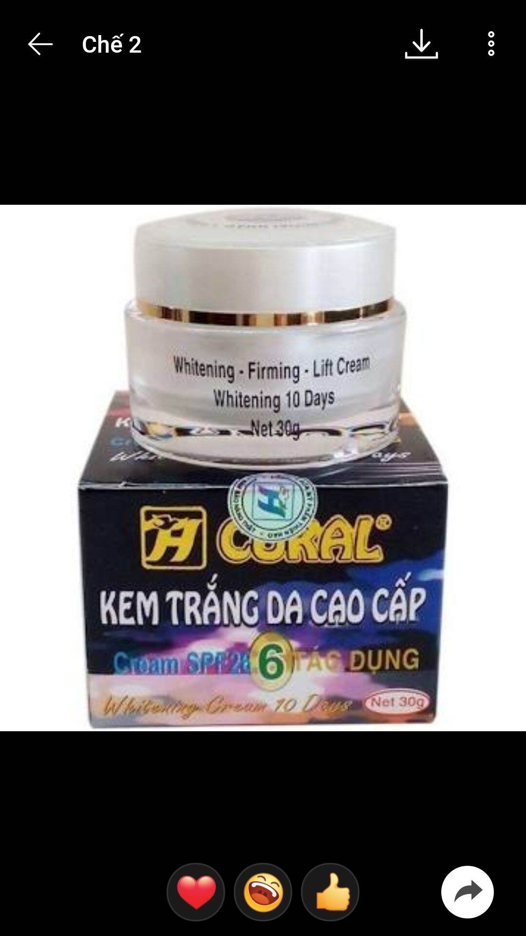 Kem Coral 6 tác dụng