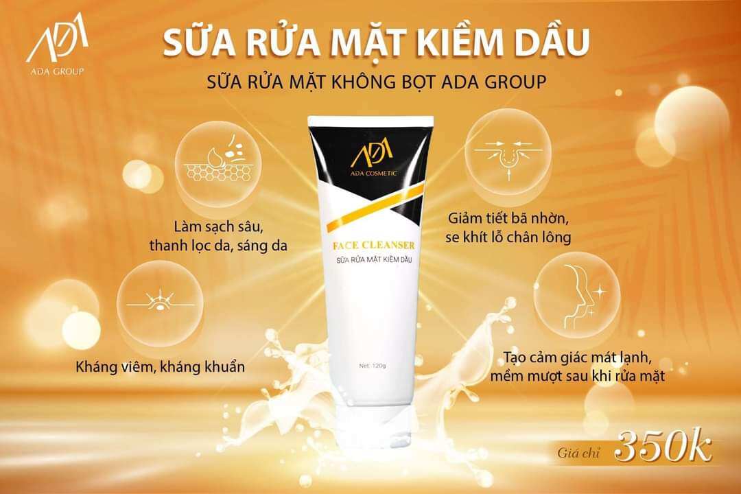 Sữa rửa mặt kiềm dầu không bọt,dịu nhẹ ADA