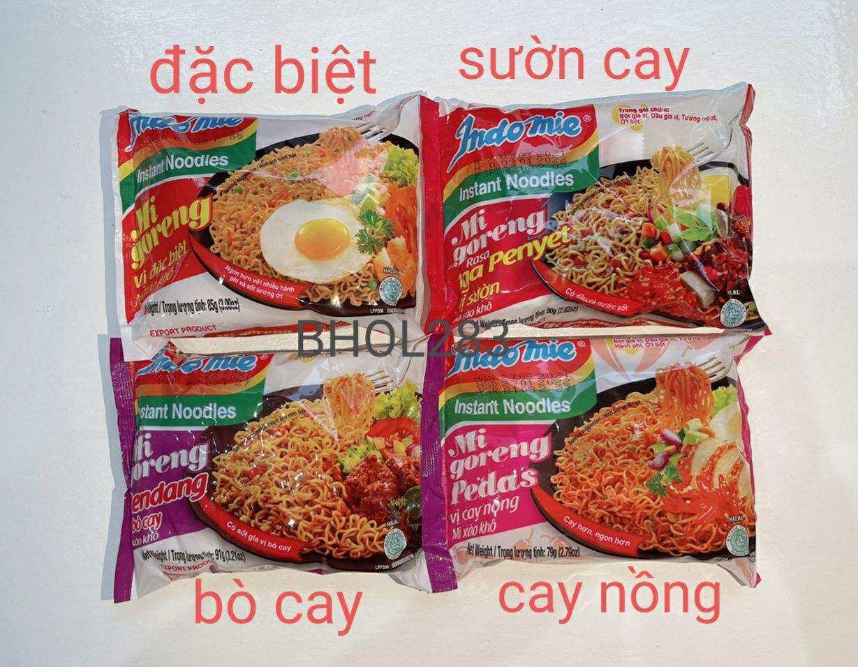 THÙNG MÌ XÀO KHÔ INDOMIE MIX 4 VỊ l THÙNG 40 GÓI