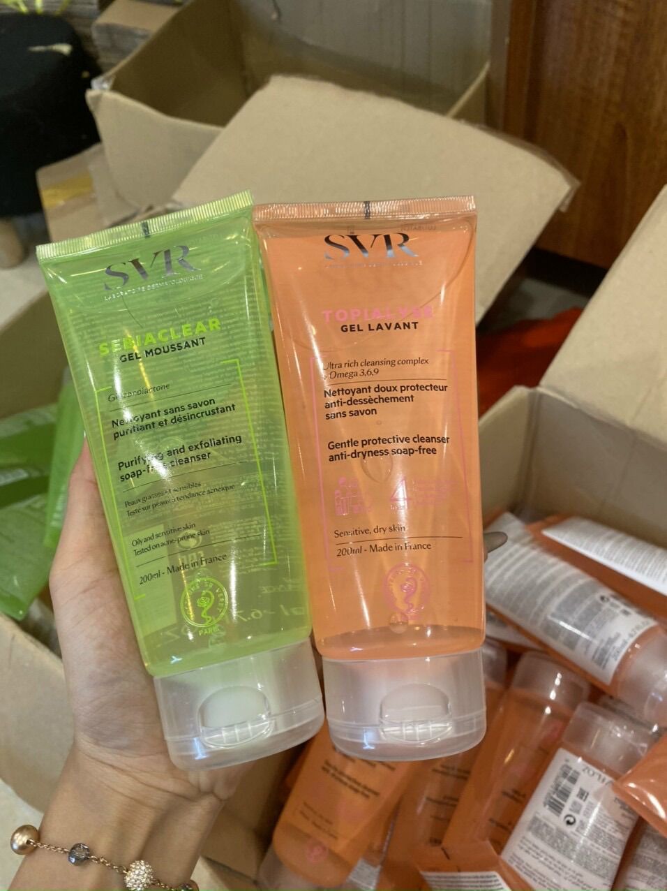 Sữa rửa mặt SVR tuýp 200ml dạng gel Pháp