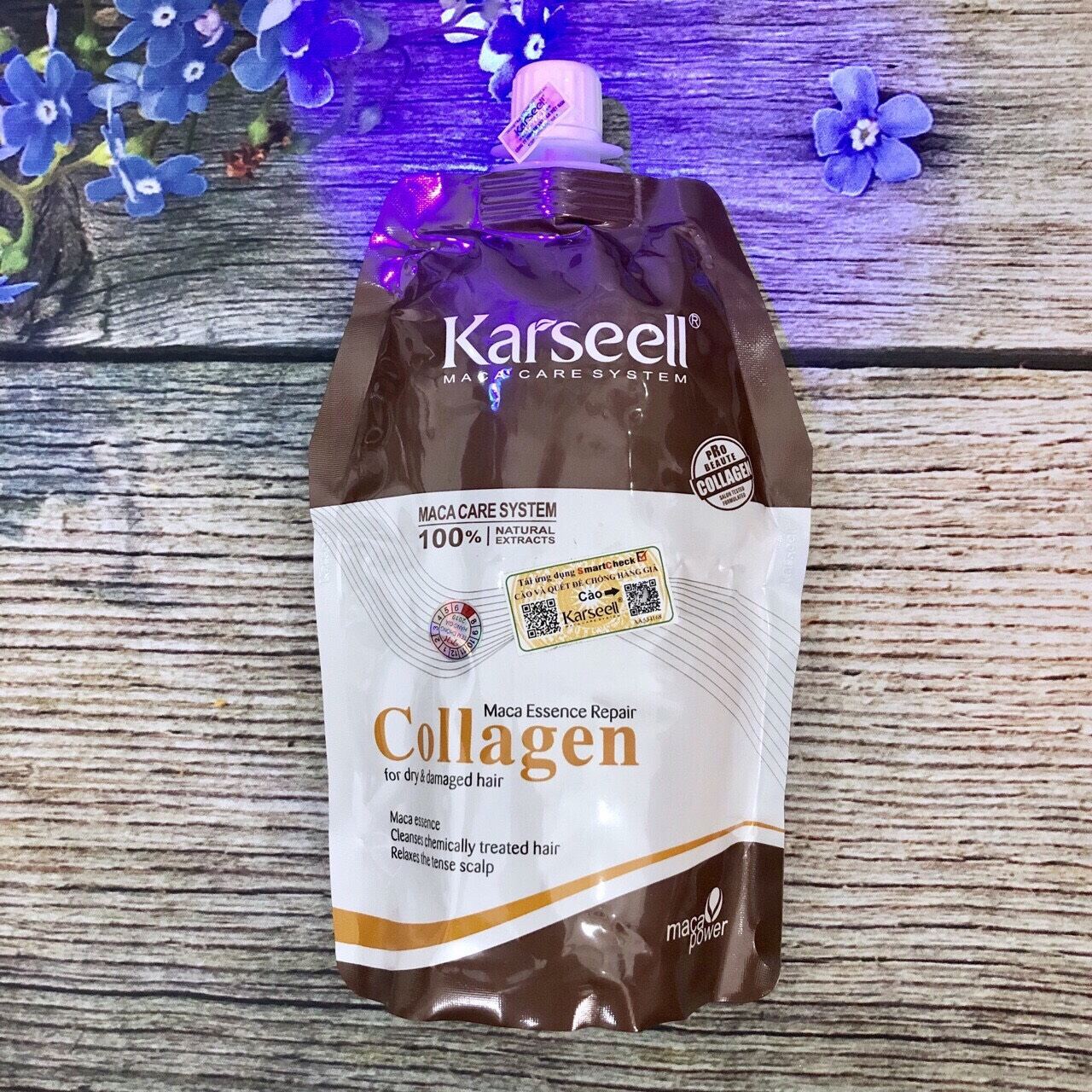 Ủ tóc Collagen Karseell thần thánh 500ml, kem ủ tóc, ủ tóc collagen