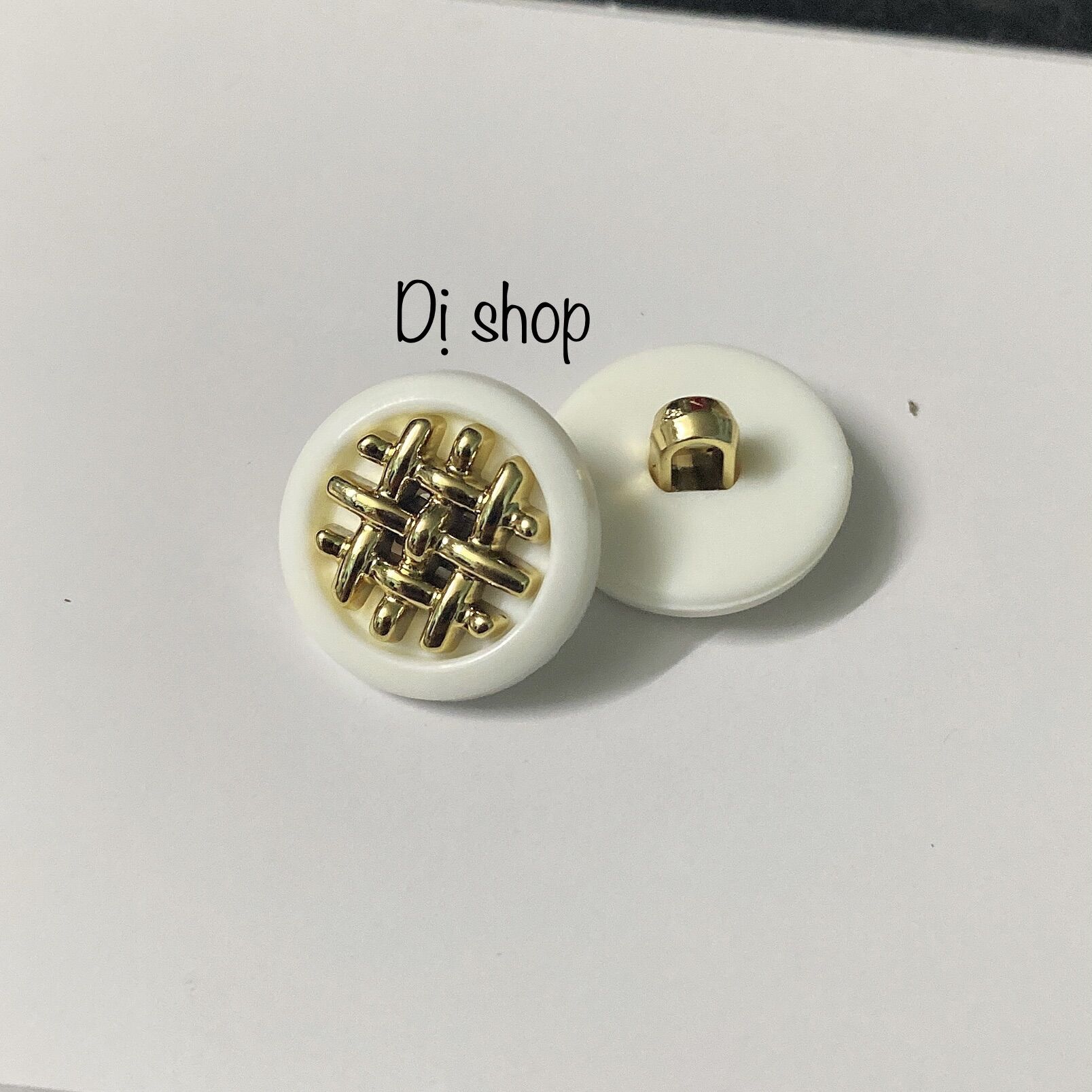 Sét 5 nút sọc caro size 1.5cm 1.8cm 2.1cm ( nhựa si)