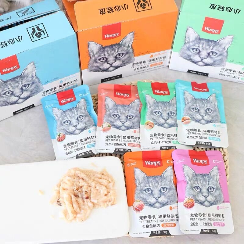Pate Wanpy đủ vị cho mèo mọi lứa tuổi gói 80g
