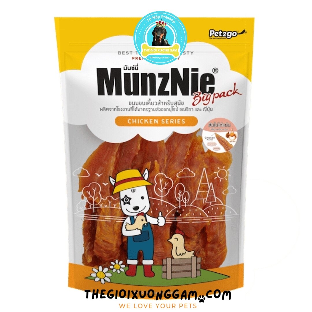 Munznie ức gà phi lê sấy cho chó