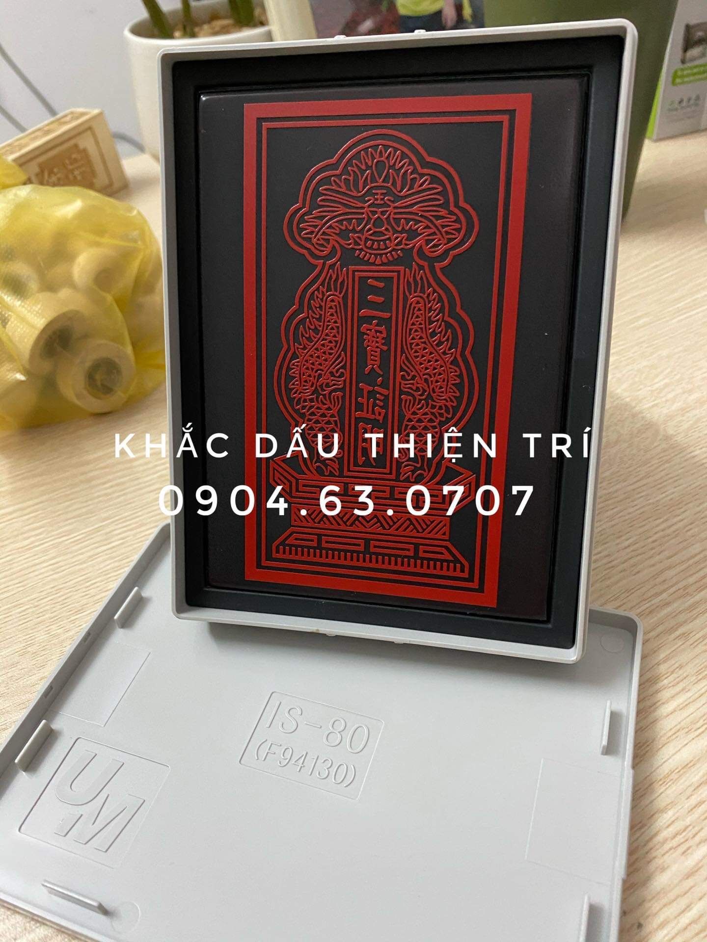 Dấu Mật tông chuẩn đề cỡ 12x6 cm