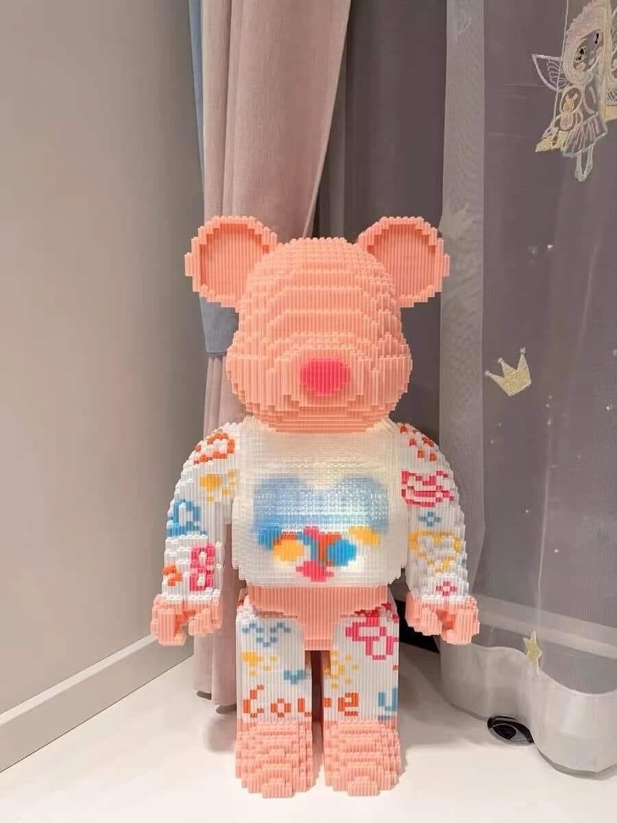 [55CM]mô hình lắp ráp lego bearbrick gấu love