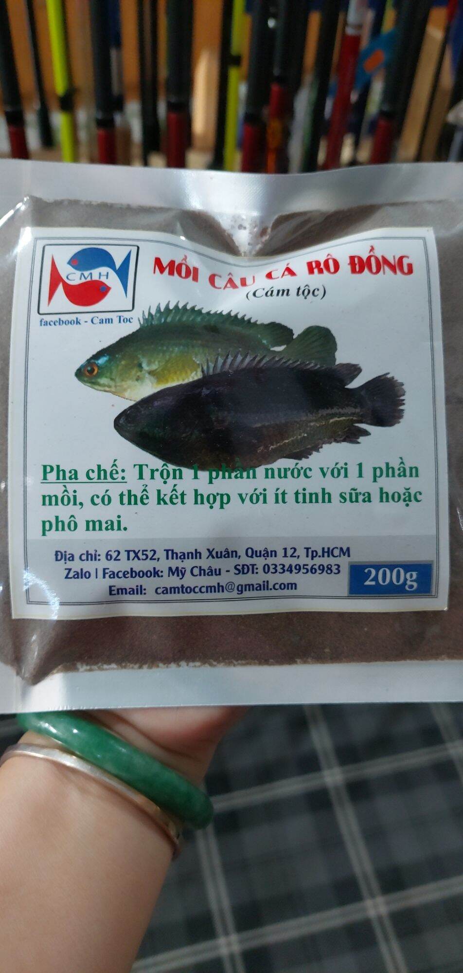 [Mồi câu] 2 GÓI CÁM CÁ RÔ ĐỒNG (Mè, Chép, Dảnh- Cám Tộc) gói 200gr