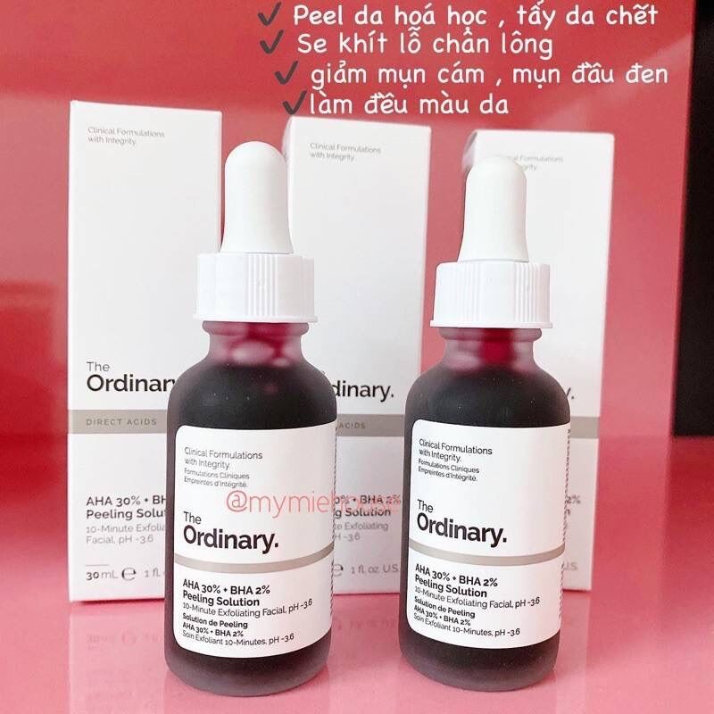 Tinh Chất Peel da The Ordinary. AHA 30%+BHA 2% Peeling Solution 30ml