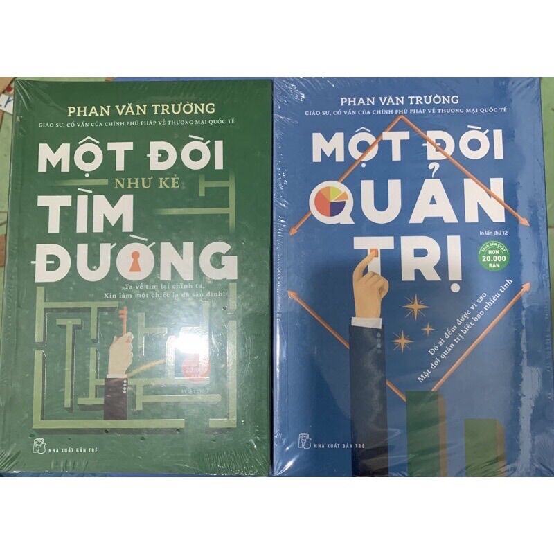 Sách - combo - một đời như kẻ tìm đường - một đời quản trị