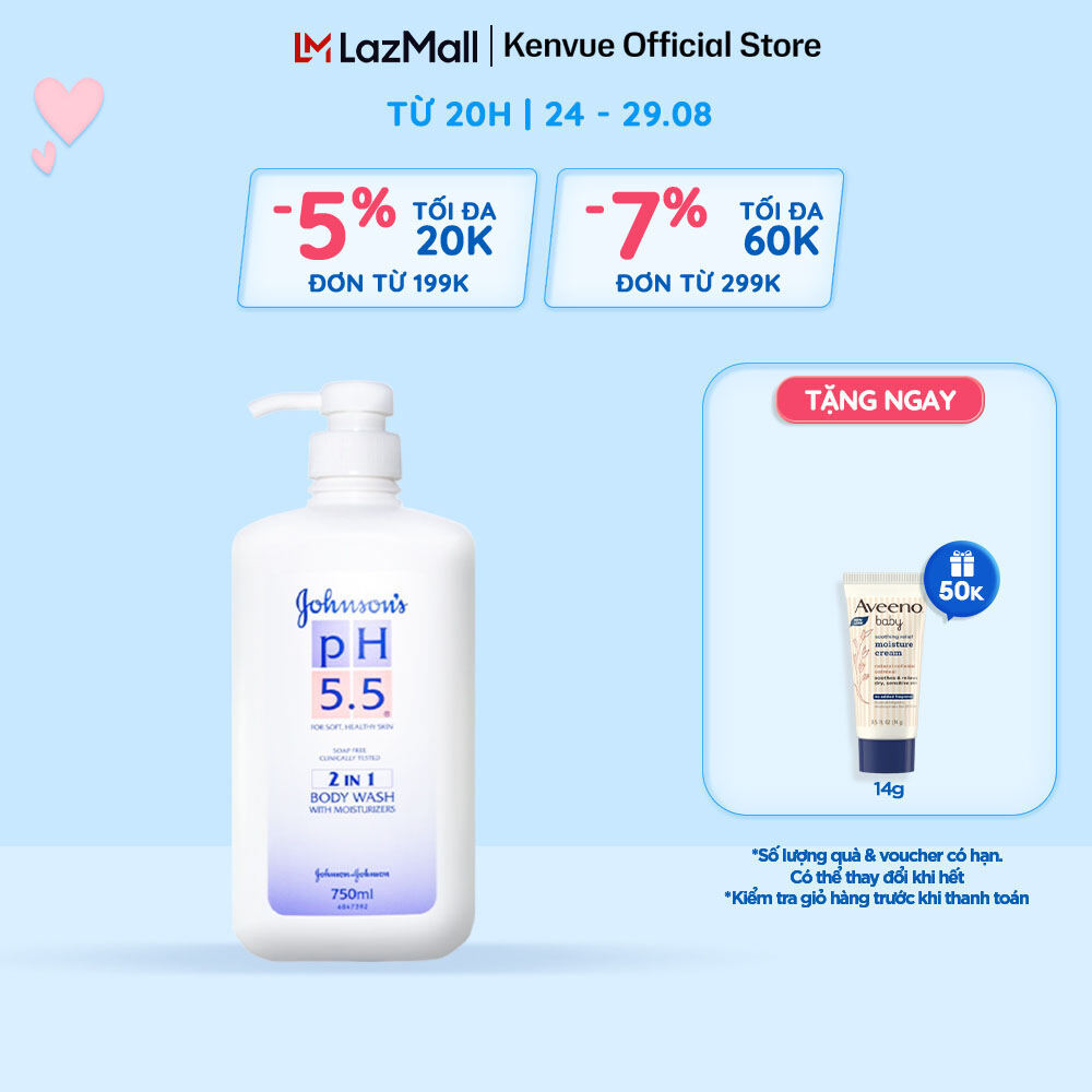 Sữa tắm người lớn 2 trong 1 ph5.5 - dung tích 750ml