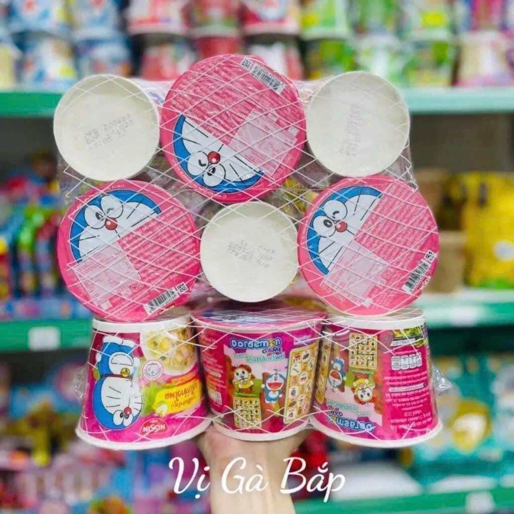 Lốc 6 Ly Mì Tôm Trẻ Em Doraemon Thái Lan Nội Địa Hàng Mới