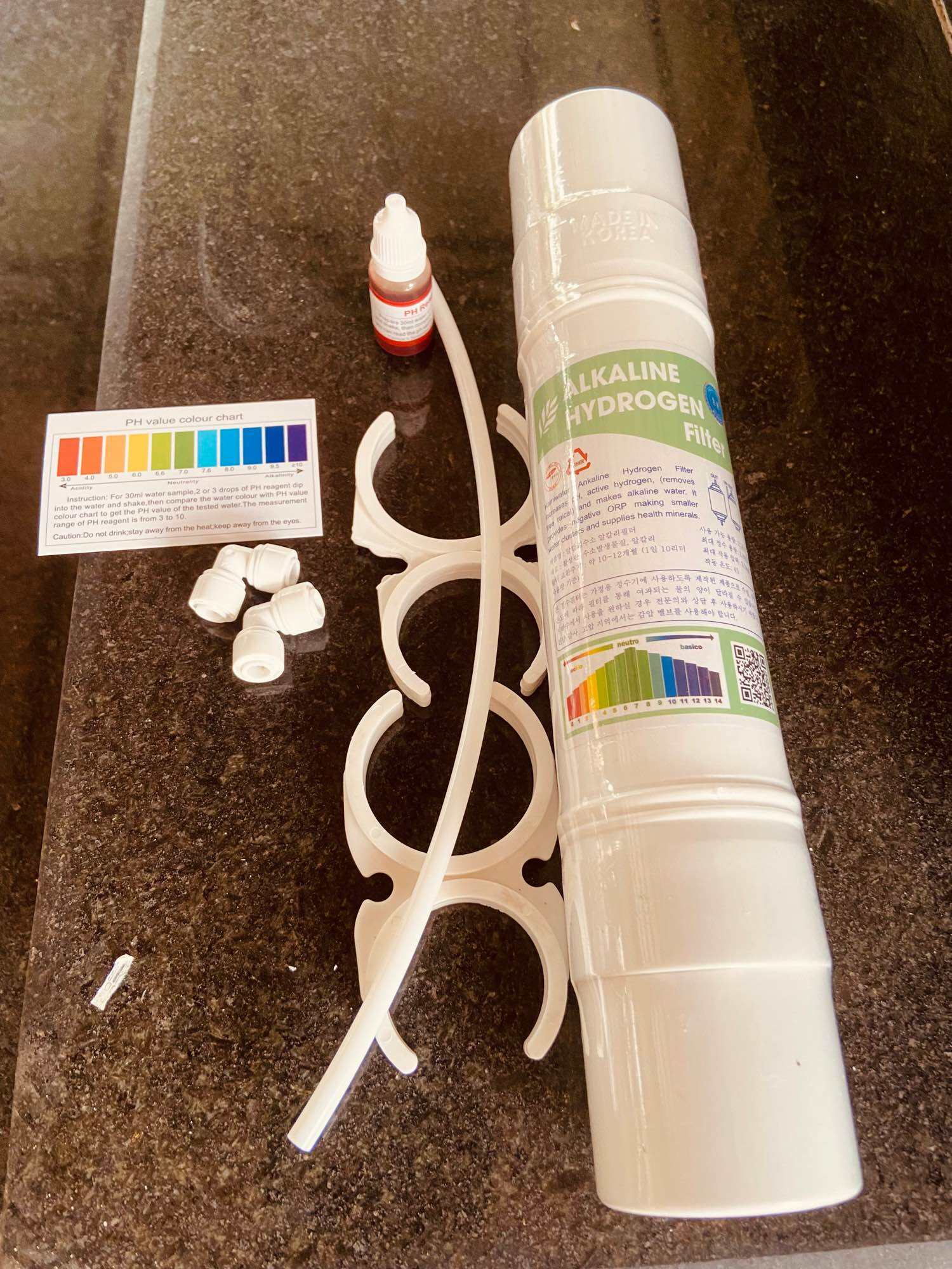 Lõi tạo khoáng ion Kiềm Hydrogen Alkaline Hàn Quốc 4 trong 1 - Loại to 10inch đủ phụ kiện