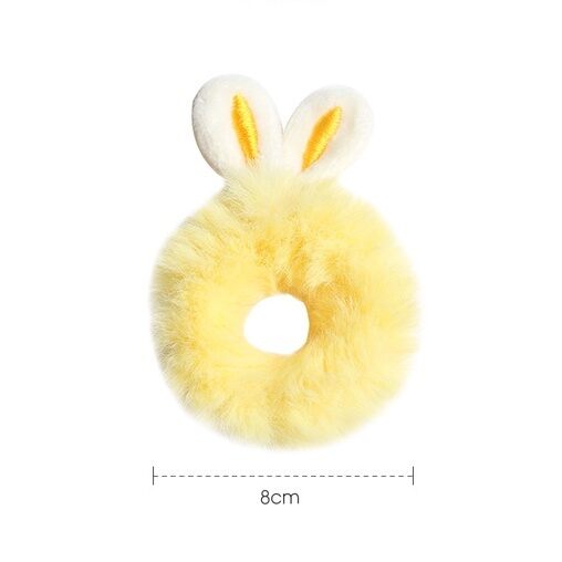 Dây buộc tóc tai thỏ lông mềm siêu cute (set 2 cái)