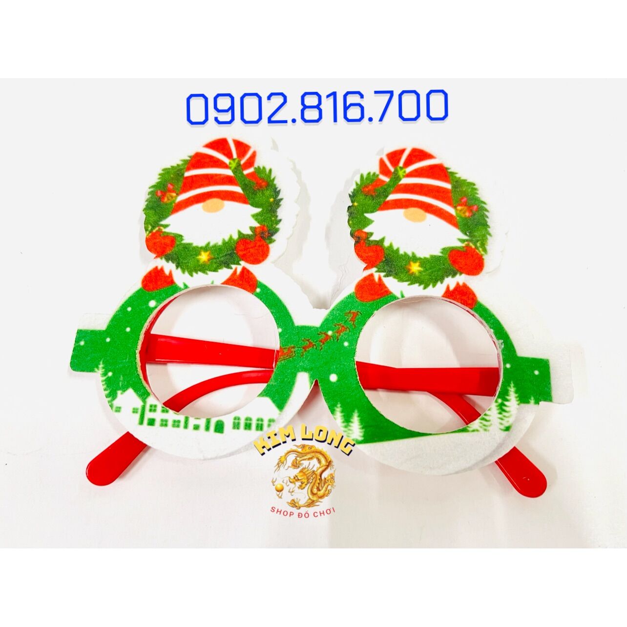 Mắt kính mắt kiếng ko tròng noel cho bé trang phục giáng sinh