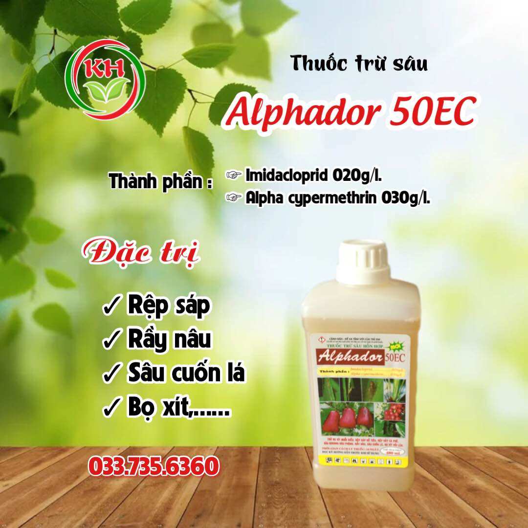 Thuốc trừ sâu alphador 50ec - chai 480ml