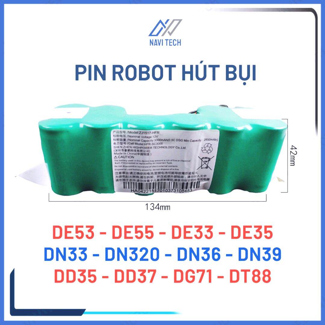 Pin robot hút bụi chính hãng ecovacs deebot dn33, dn320, dn36, dn39, dd35, dd37,dd33, de53,de55