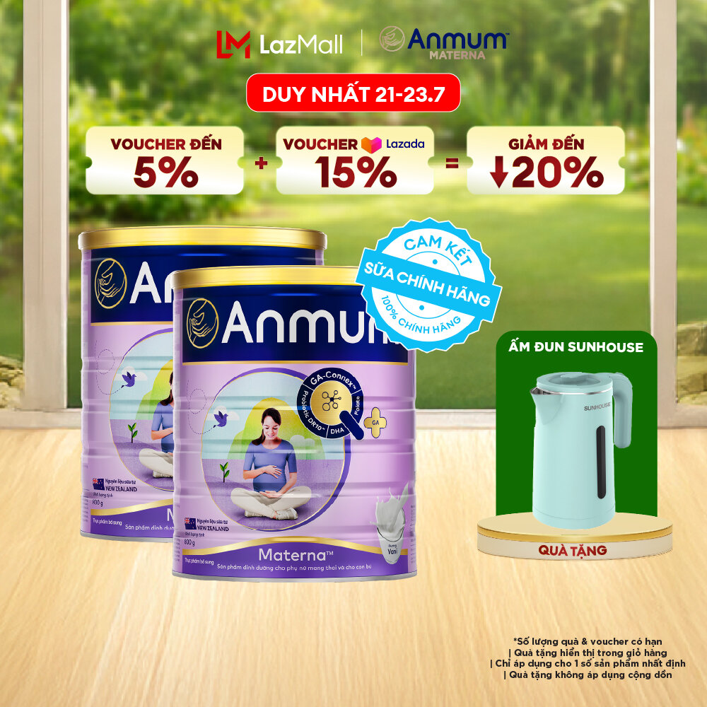 [Voucher giảm đến 26%]Combo 2 Sữa Bột Dành Cho Mẹ Bầu Anmum Materna Hương Vani 800G