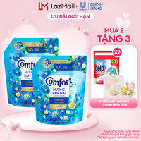 Combo 2 Nước Xả Vải Comfort Hương Ban Mai Thơm Mát Gấp 10 Lần Túi 3.7L (bao bì tùy lô nhập hàng)