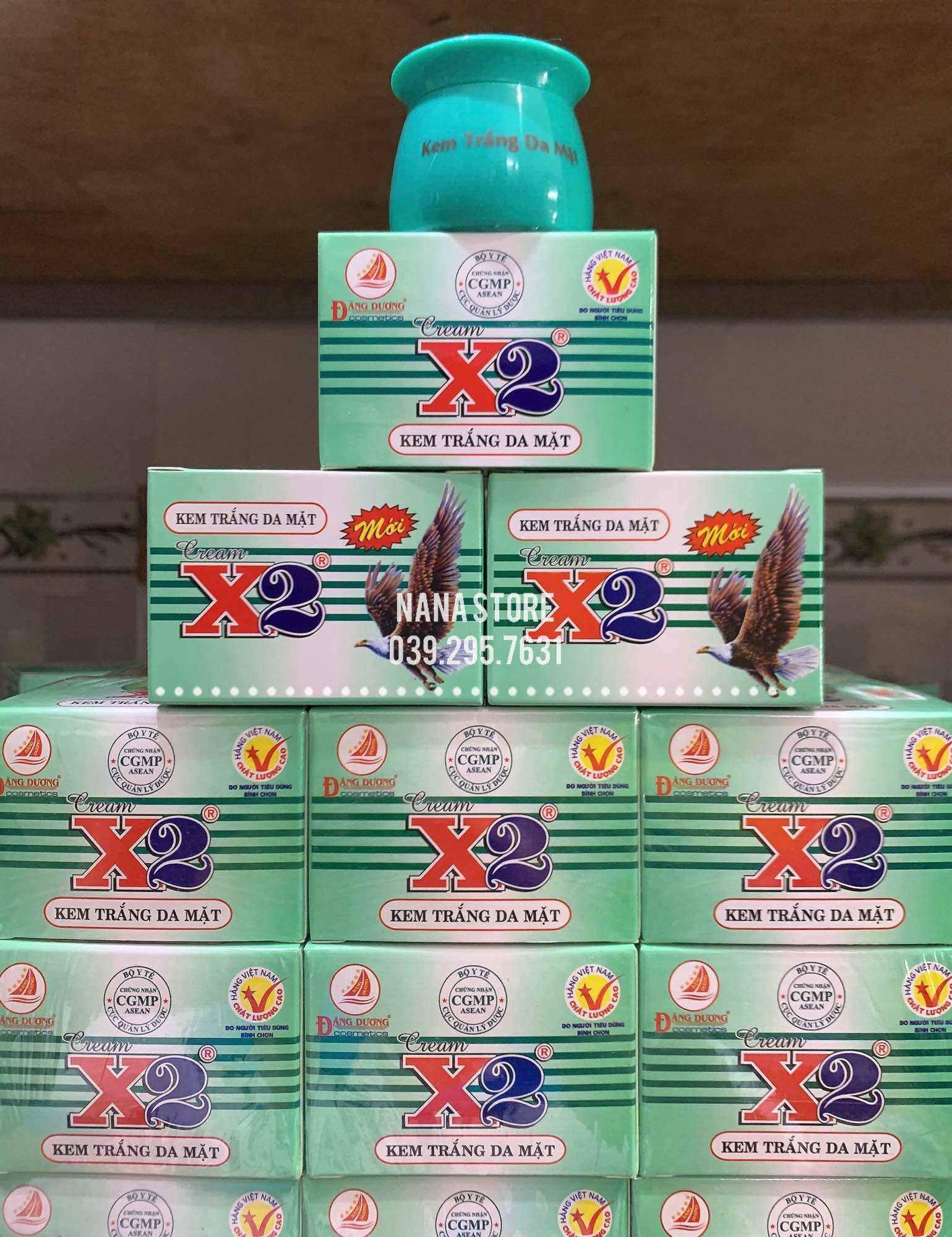 Kem x2 trắng da mặt 12g giá bao bì 83.5k