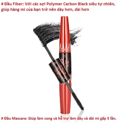 MASCARA NỐI MI 2 ĐẦU SUPER MODEL 5X LONG DEEP BLACK
