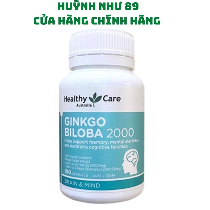 chính hãng Bổ não Úc Healthy Care Ginkgo Biloba 2000mg - 60 viên