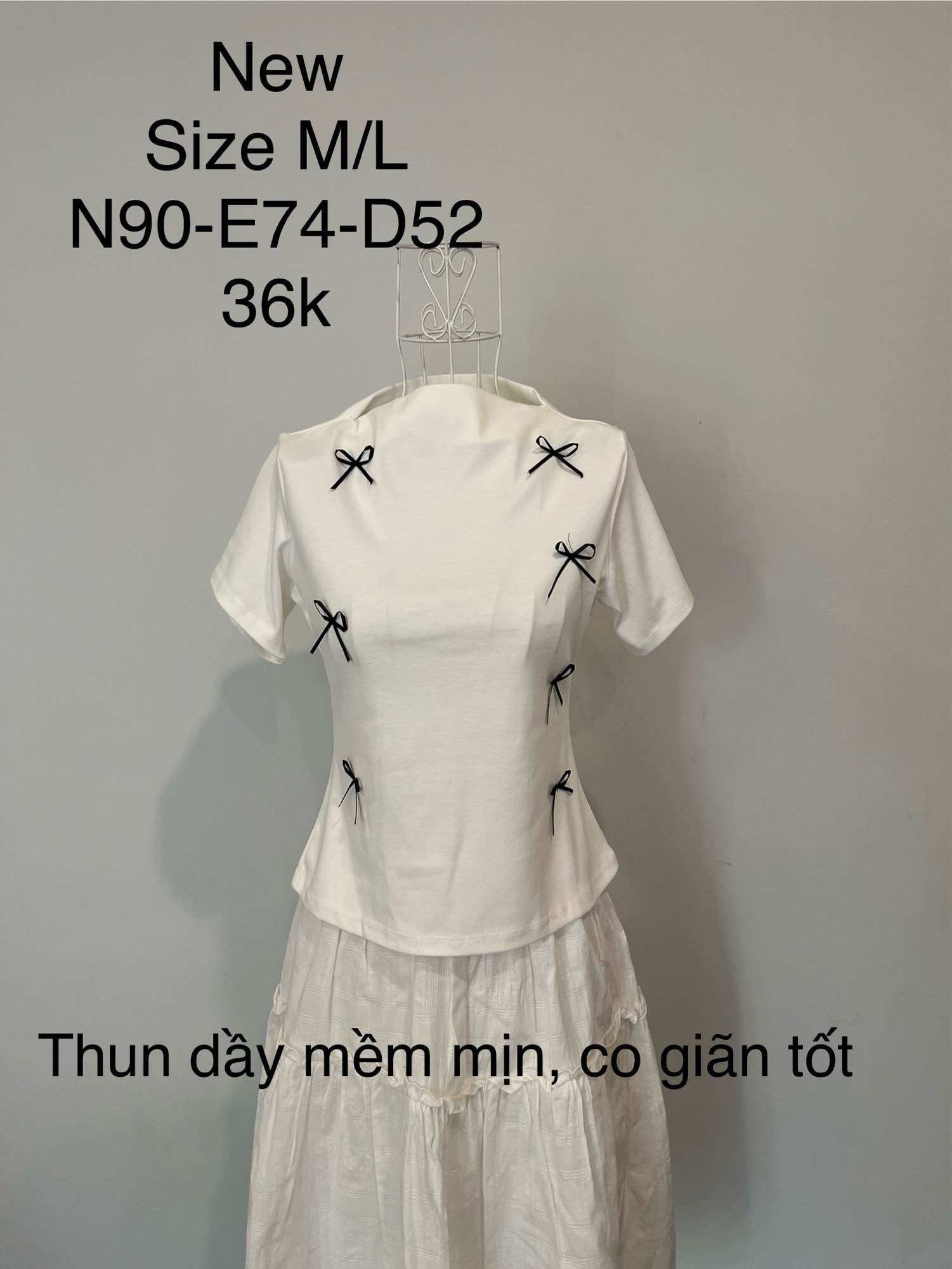 Áo thun gân mềm - nhiều mẫu