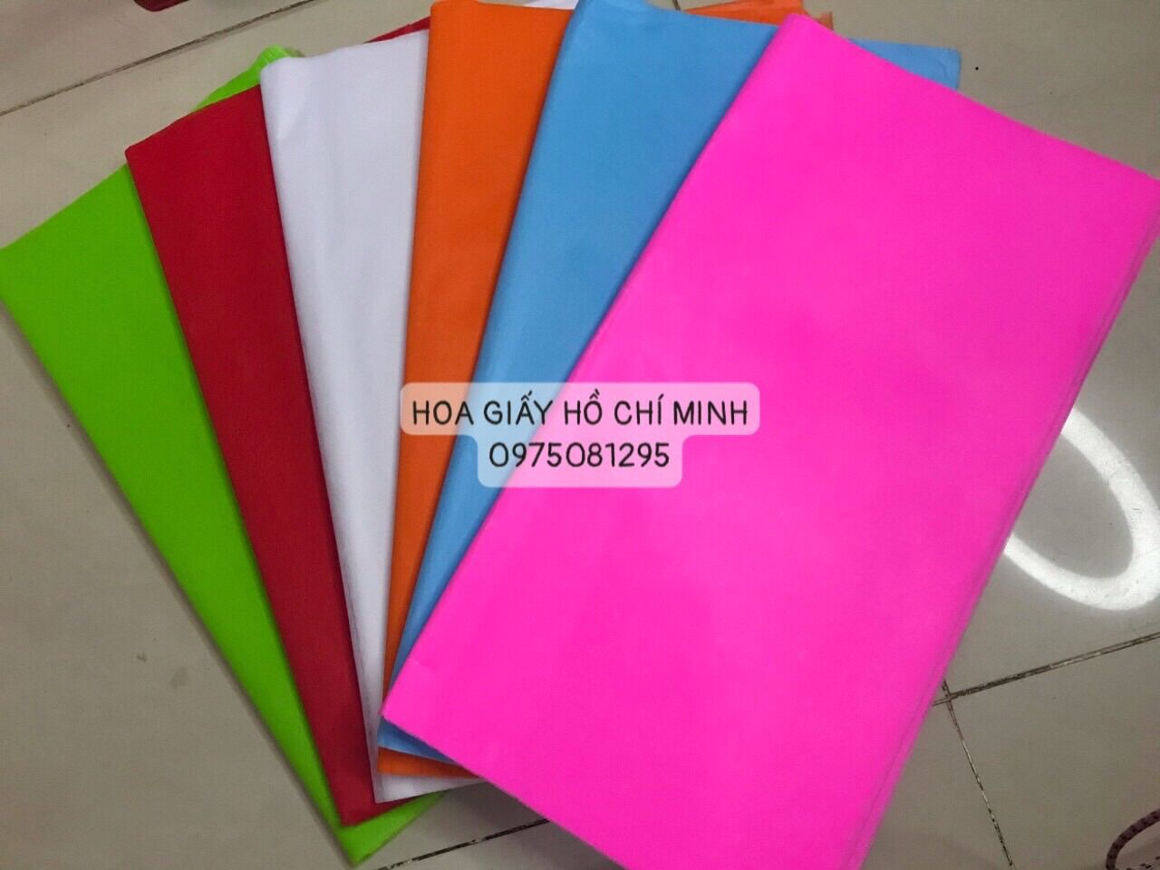 05 tờ giấy lụa gói hoa loại đẹp