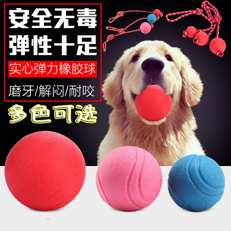 Bóng đồ chơi cho chó thú cưng bóng tập luyện xâu dây đặc ruột cao su bóng đàn hồi chọc cười răng hàm răng cắn chó con bền