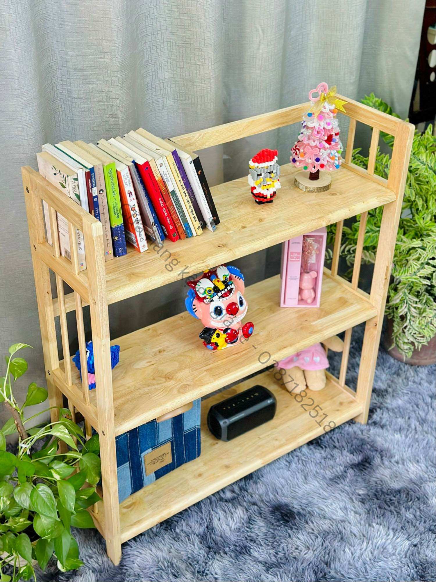 Kệ gỗ 3 tầng ngang 1m / 100cm sâu 28cm cao 90cm