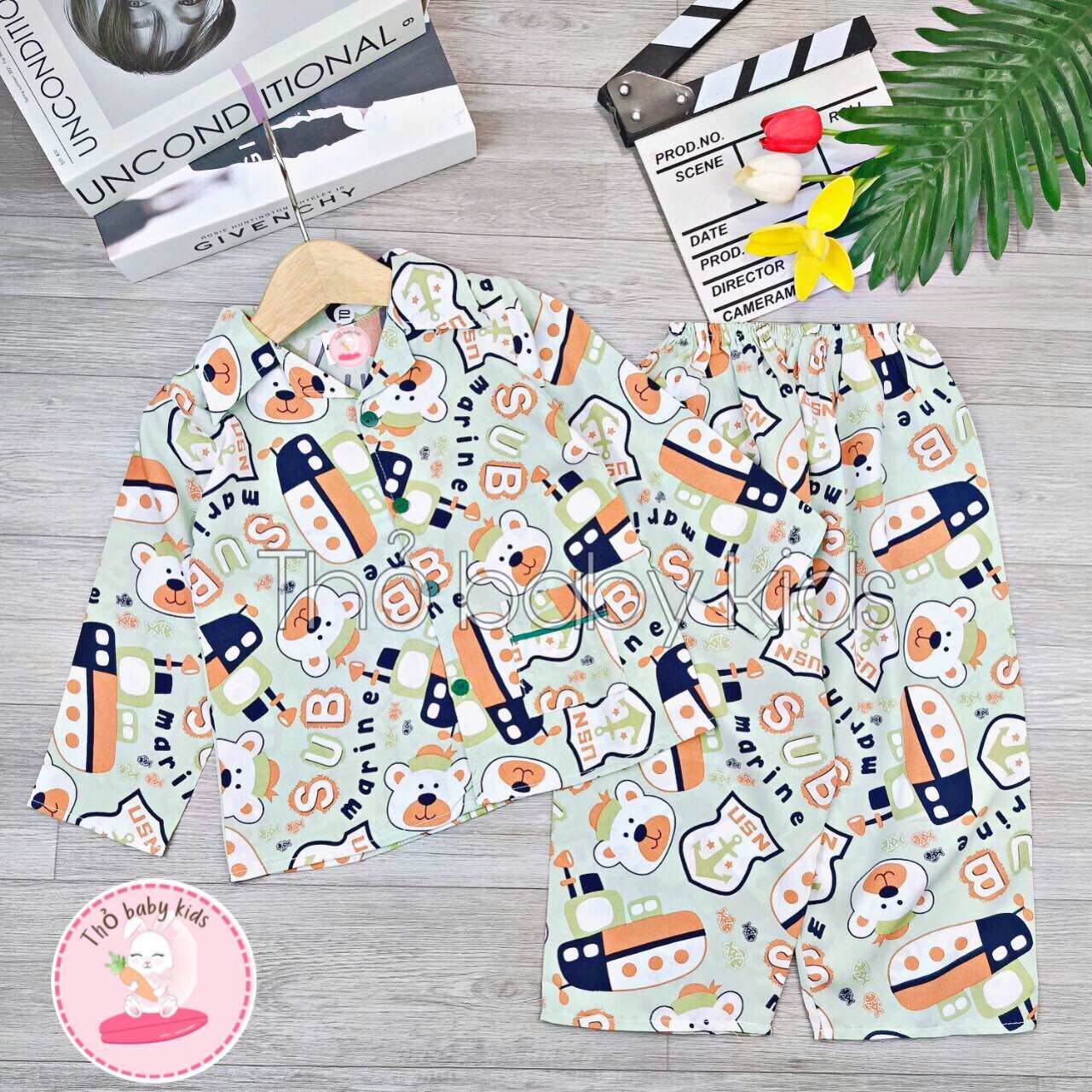 Pjzama/Pizama cho bé trai và bé gái, bộ tole lanh pizama cho bé trai, bé gái shop thỏ baby kids
