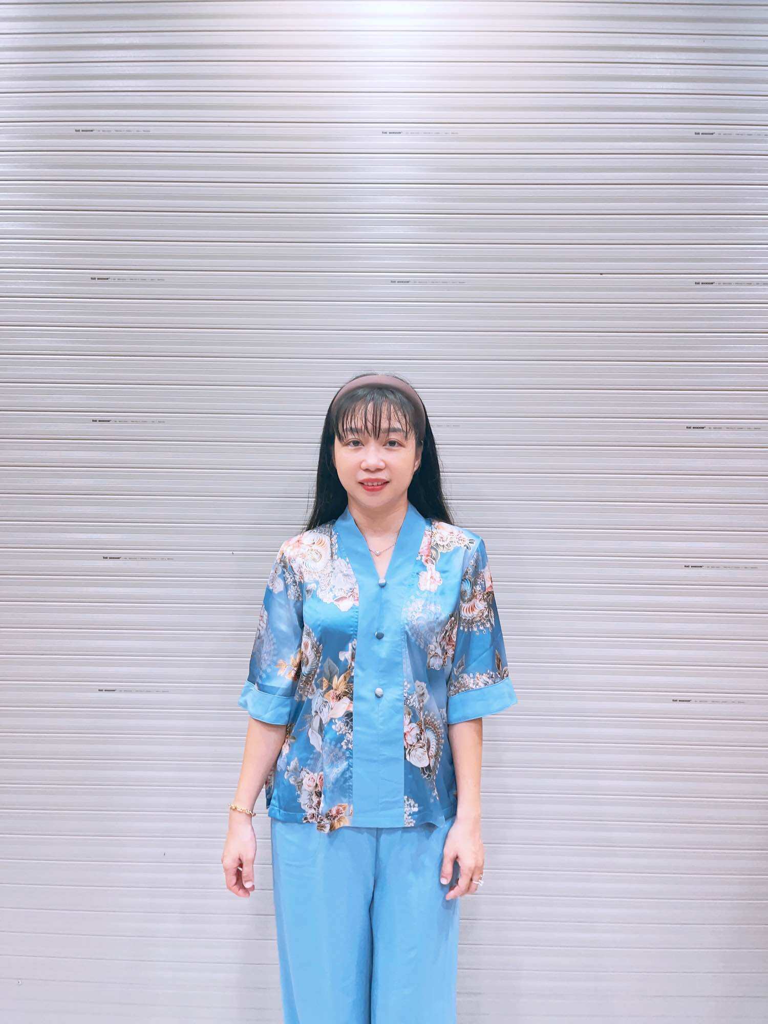 Đồ lam mẫu mới _ Cổ Bà Lai Lụa Vân Gỗ Cao Cấp