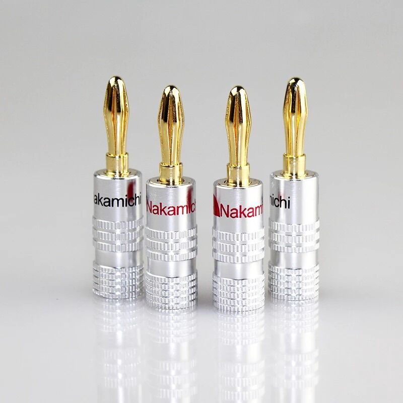4 cái jack bắp chuối nakamichi cắm loa vàng 24k- hàng loại 1
