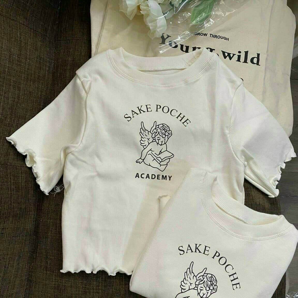 [HCM]ÁO KIỂU CROPTOP CUỐN BIÊN