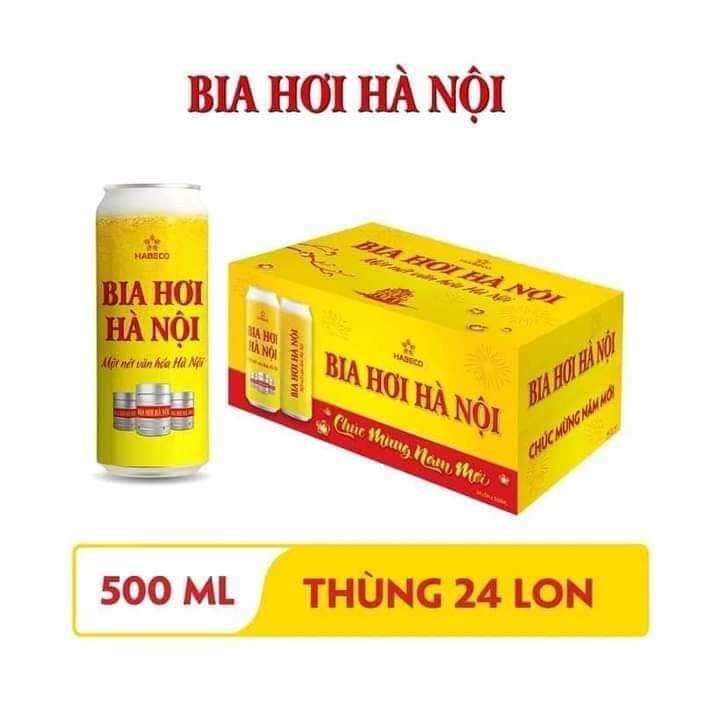 Bia hơi hà nội lon 500ml