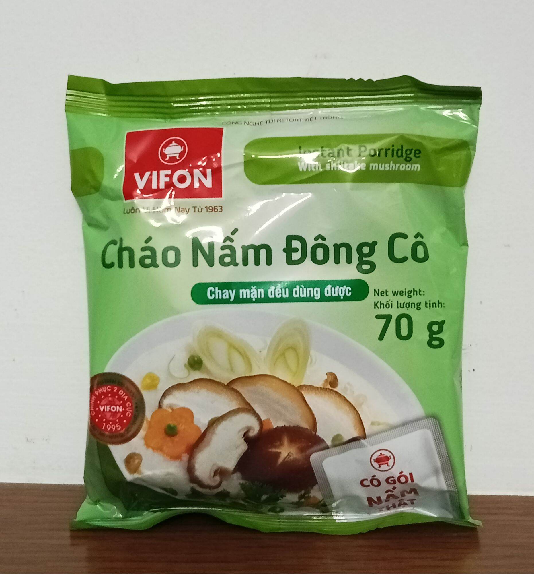 Cháo nấm đông cô vifon