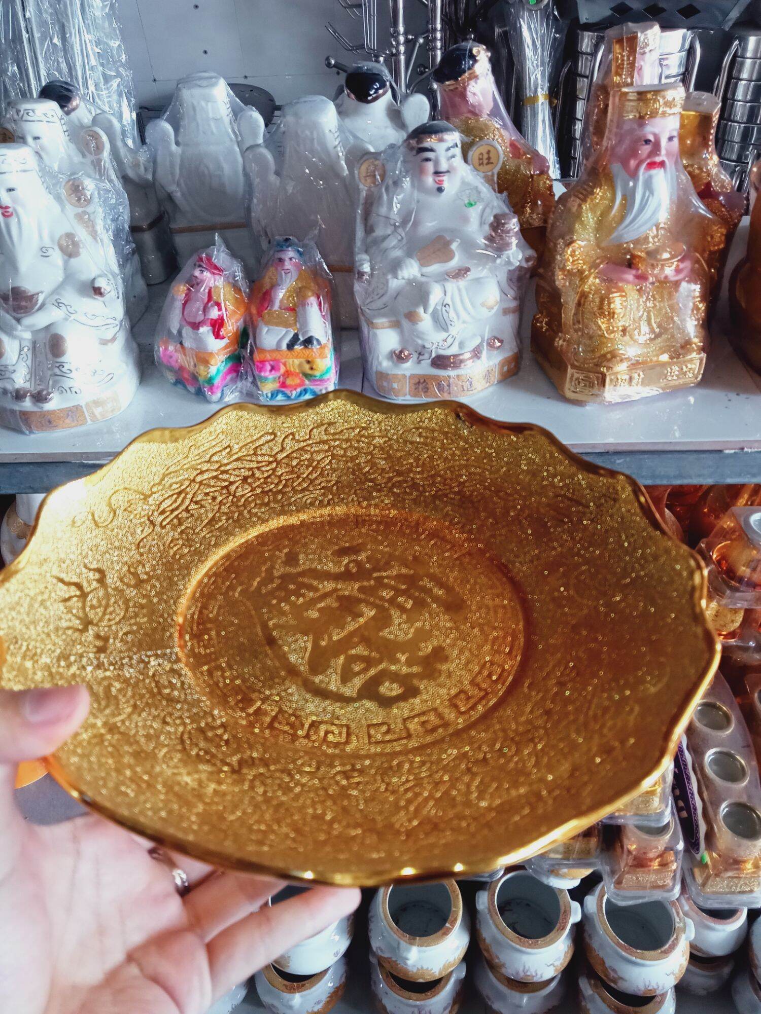 Đĩa thờ cúng kim sa