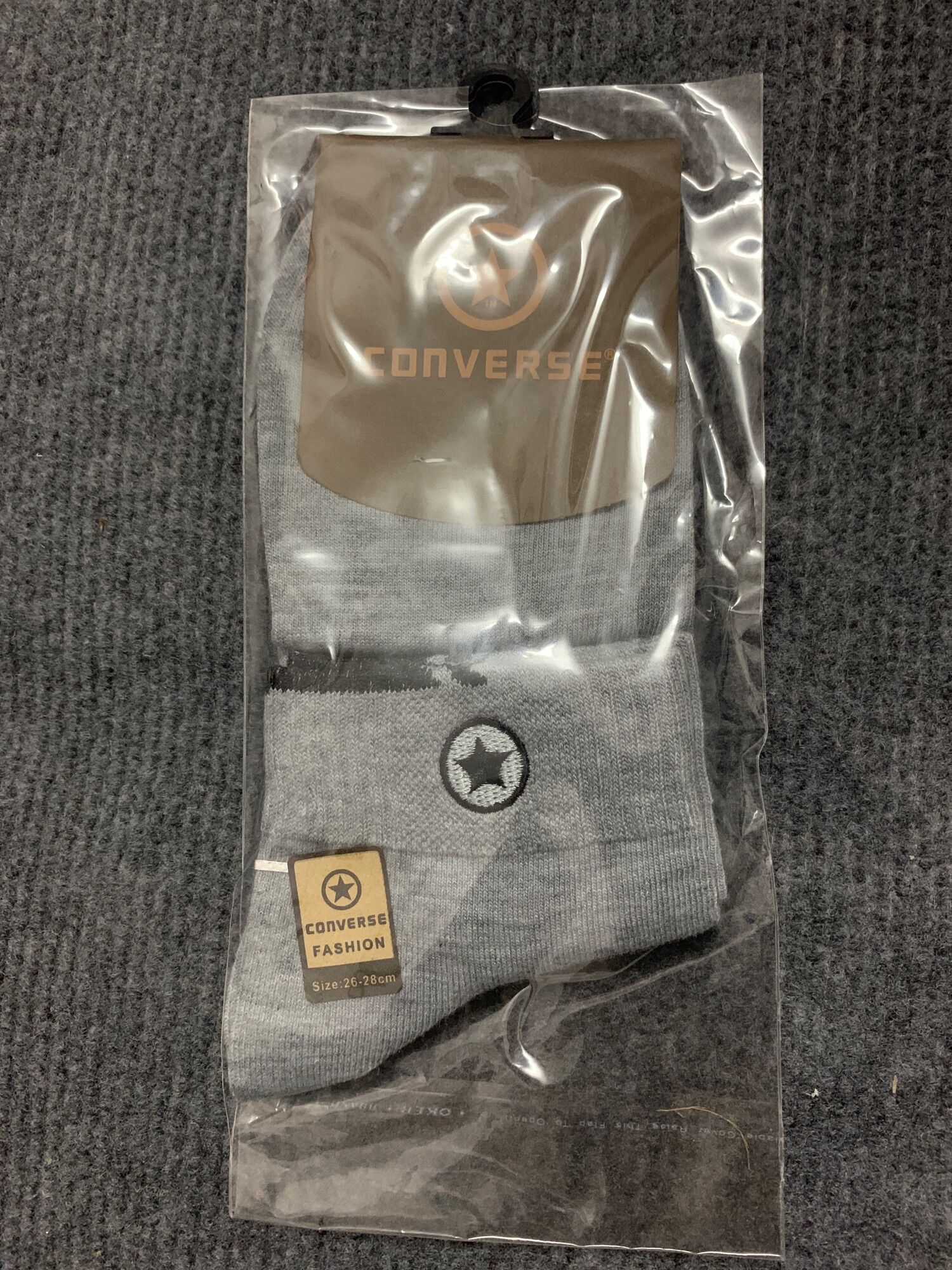 Tất nam converse cổ trung thêu hình logo