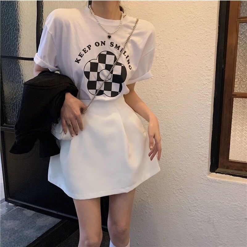Chân váy Tafta cạp cao xoè nhẹ có quần lót trong - Lumii