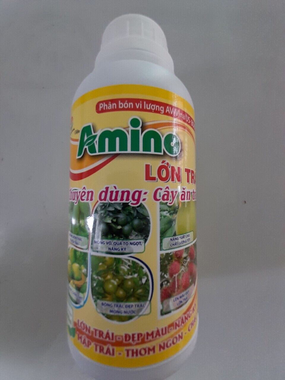 Phân bón lá Amino Lớn trái, đẹp màu, sáng da, mập trái, chuyên dùng cho cây ăn trái, KL: 500ml