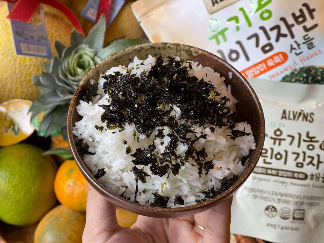 Rong biển rắc cơm hữu cơ Alvins cho bé