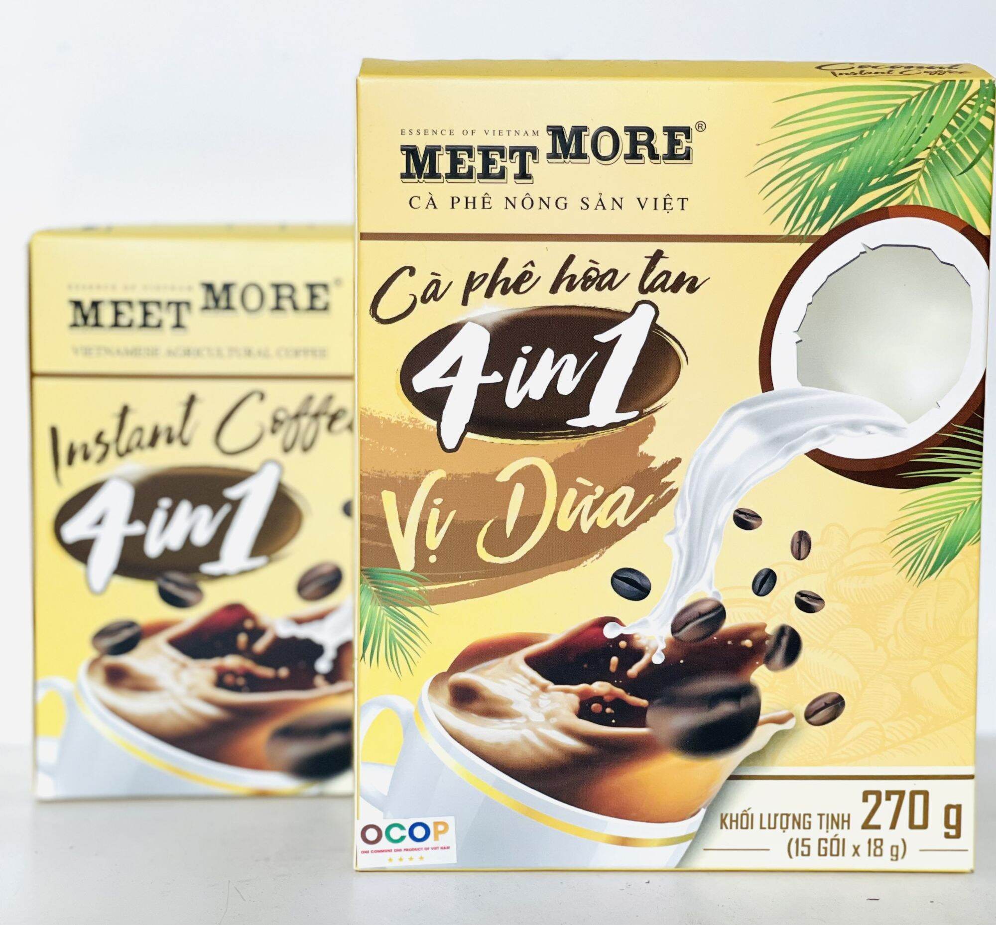 Cafe hộp 4in1 meet more vị dừa 15g x18g